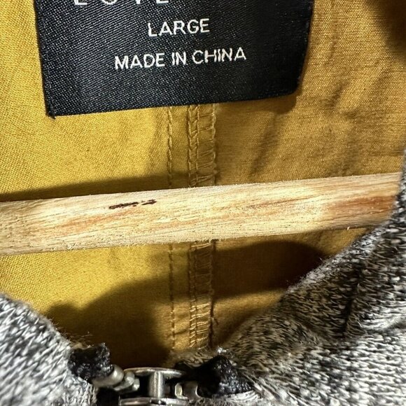 Love Tree Jacket Women's Brown Double Full Zip hooded Long Sleeve Jacket/Coat L - Picture 5 of 9